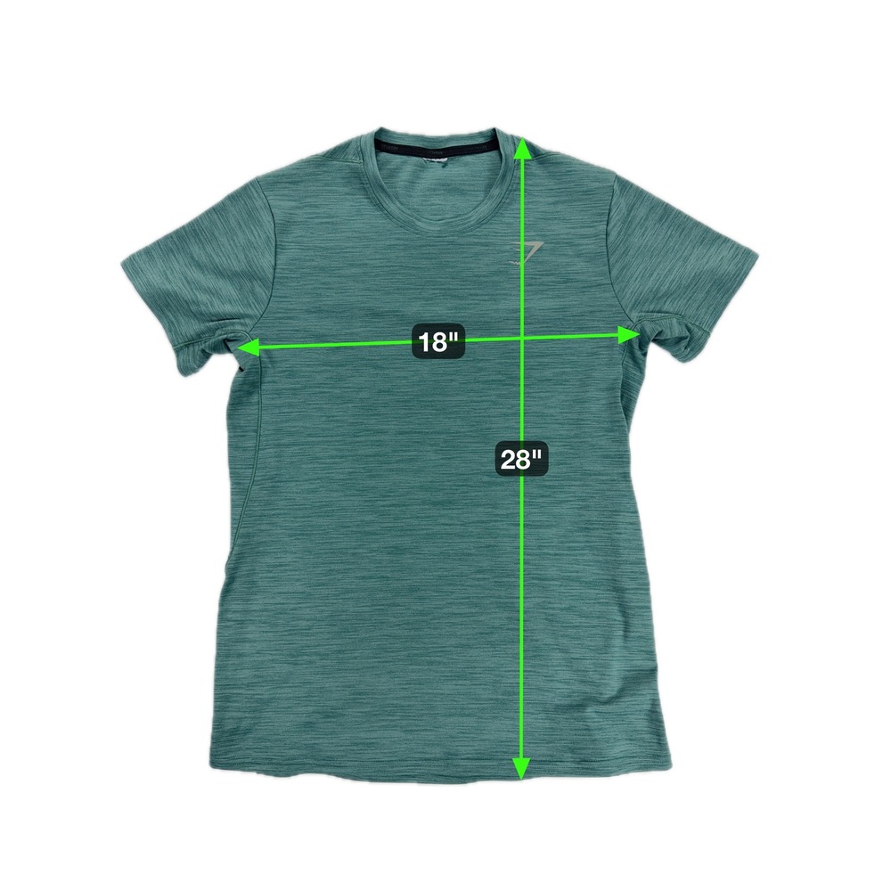 Gymshark Mens‎ Seamless T Shirt Short Sleeve Athletic Gym Workout Green Size S - Picture 3 of 9